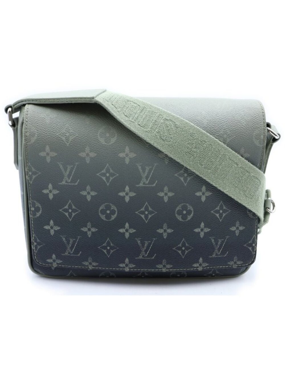 Louis Vuitton Monogram Gradient District PM Shoulder Bag Green Silver